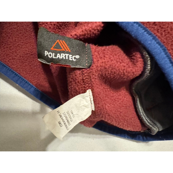 REI Co-op Maroon Fleece Jacket Blue Trim Women's Size Medium Gorpcore - Picture 5 of 6